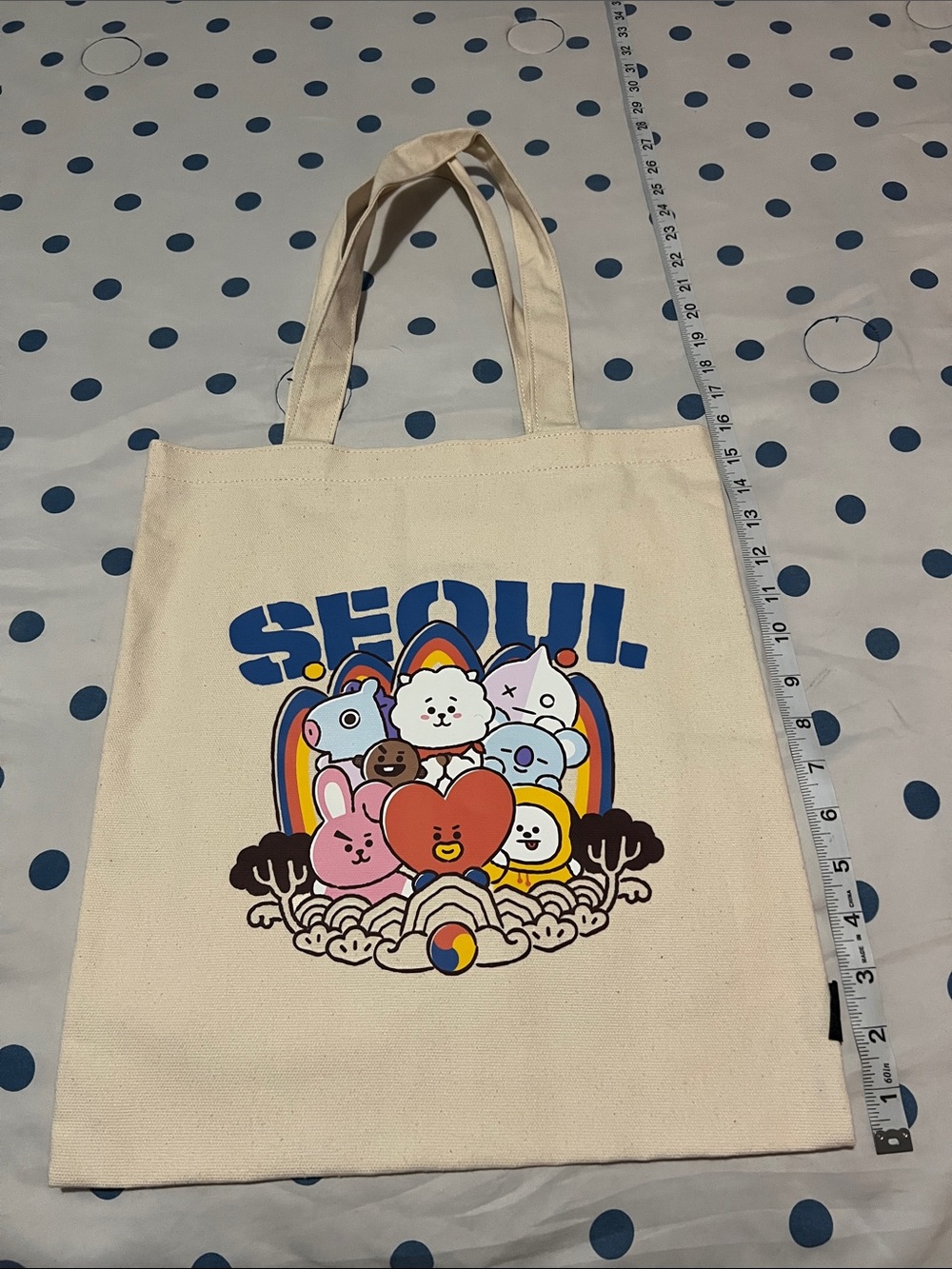 BT21 Seoul Canvas Tote Bag - featuring BTS BT21 characters